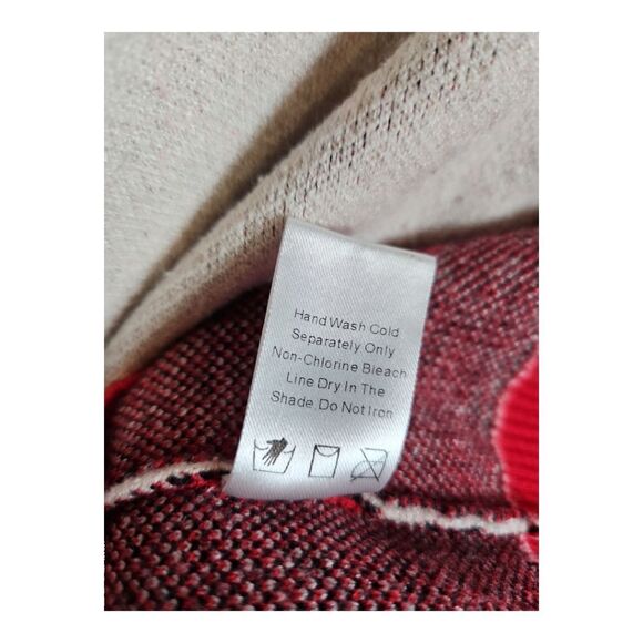 Kids4ever Reindeer Christmas Sweater Dress W/ Mitten Pockets Size 6/7 - Picture 8 of 8